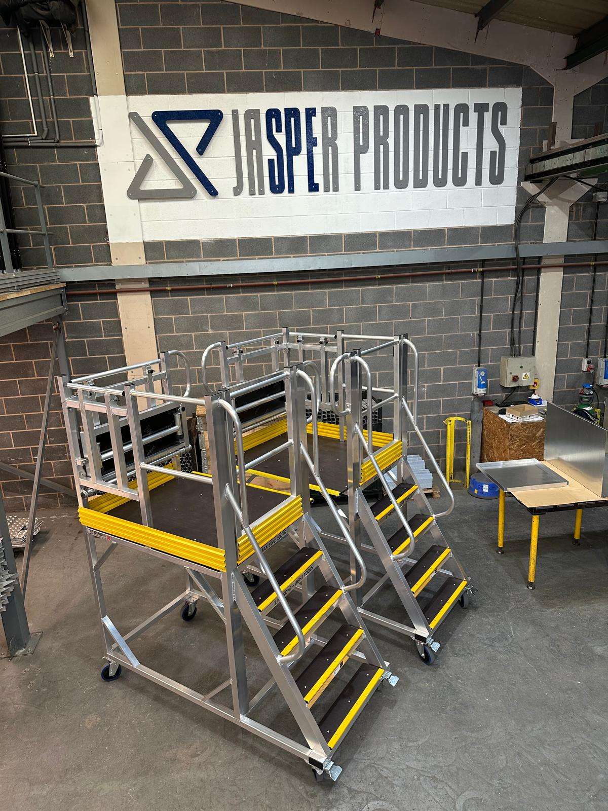 bespoke aluminium steps and stairs for aircraft maintenance made in the UK