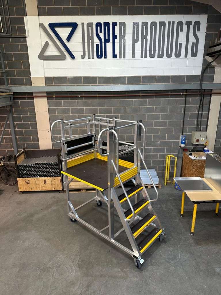 Aluminium Aircraft stairs used for engine maintenance on small aircraft