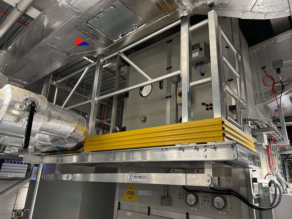 Plant room access equipment bespoke and made from aluminium