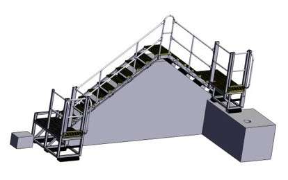 Roof gantry steps and walkway designed for Oxford University press